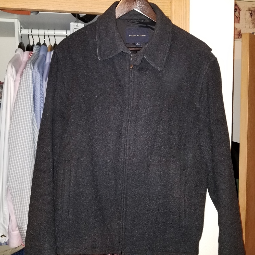 Banana Repubkic Black Peacoat
